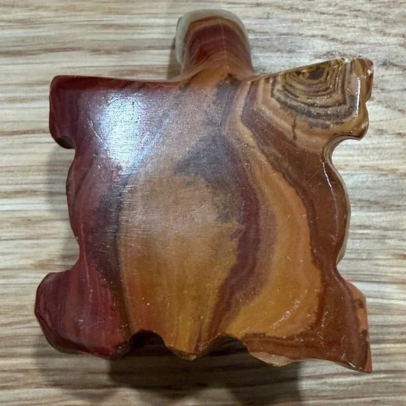 Handcrafted Stone OnyxTurtle Figurine - Multicolor. - Picture 2 of 5